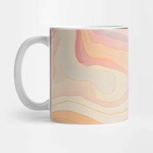 Boho Soft Pink and Orange Abstract Swirl Mug